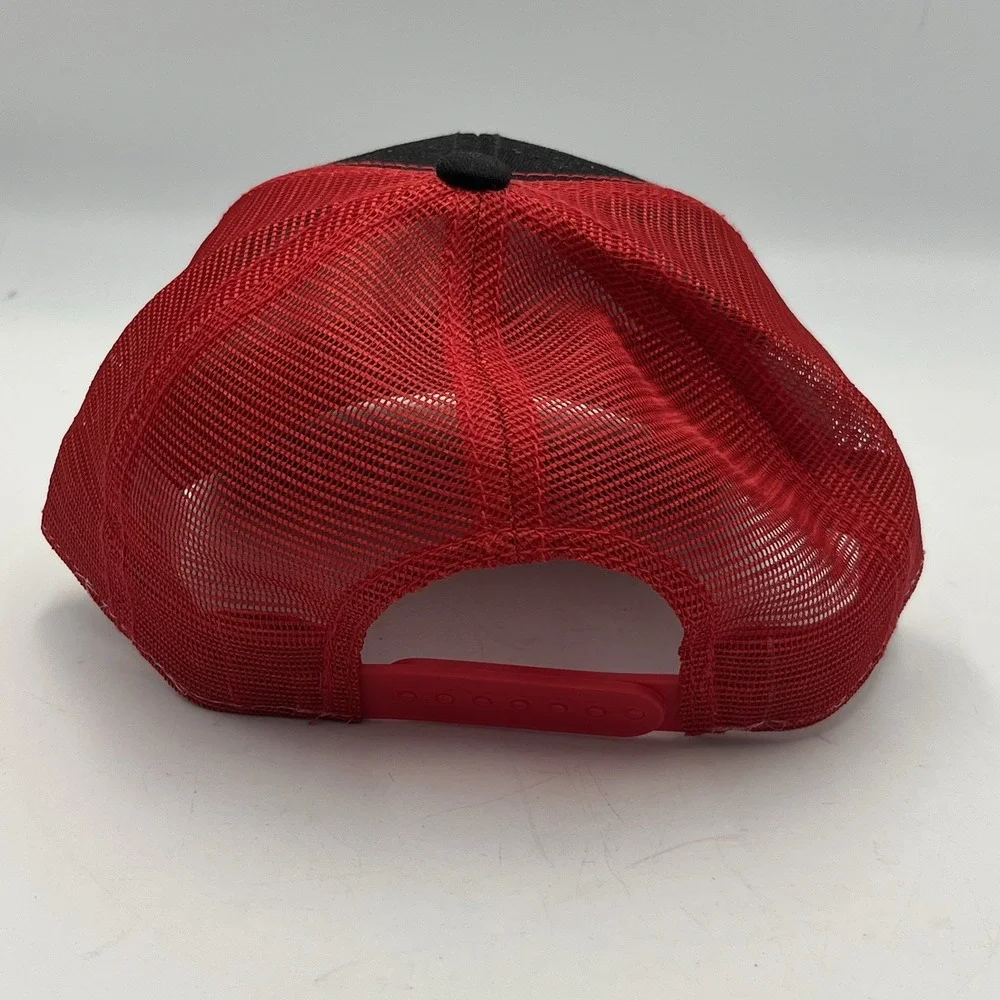 NEW Weather Guard Work Crew Trucker Hat Black/Red Cap Snapback